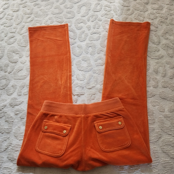 ❤️SOLD❤️ Juicy Couture TrackSuit Pants Orange 🍊 - Picture 4 of 7